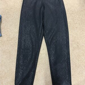 Express Black Snakeskin Leggings